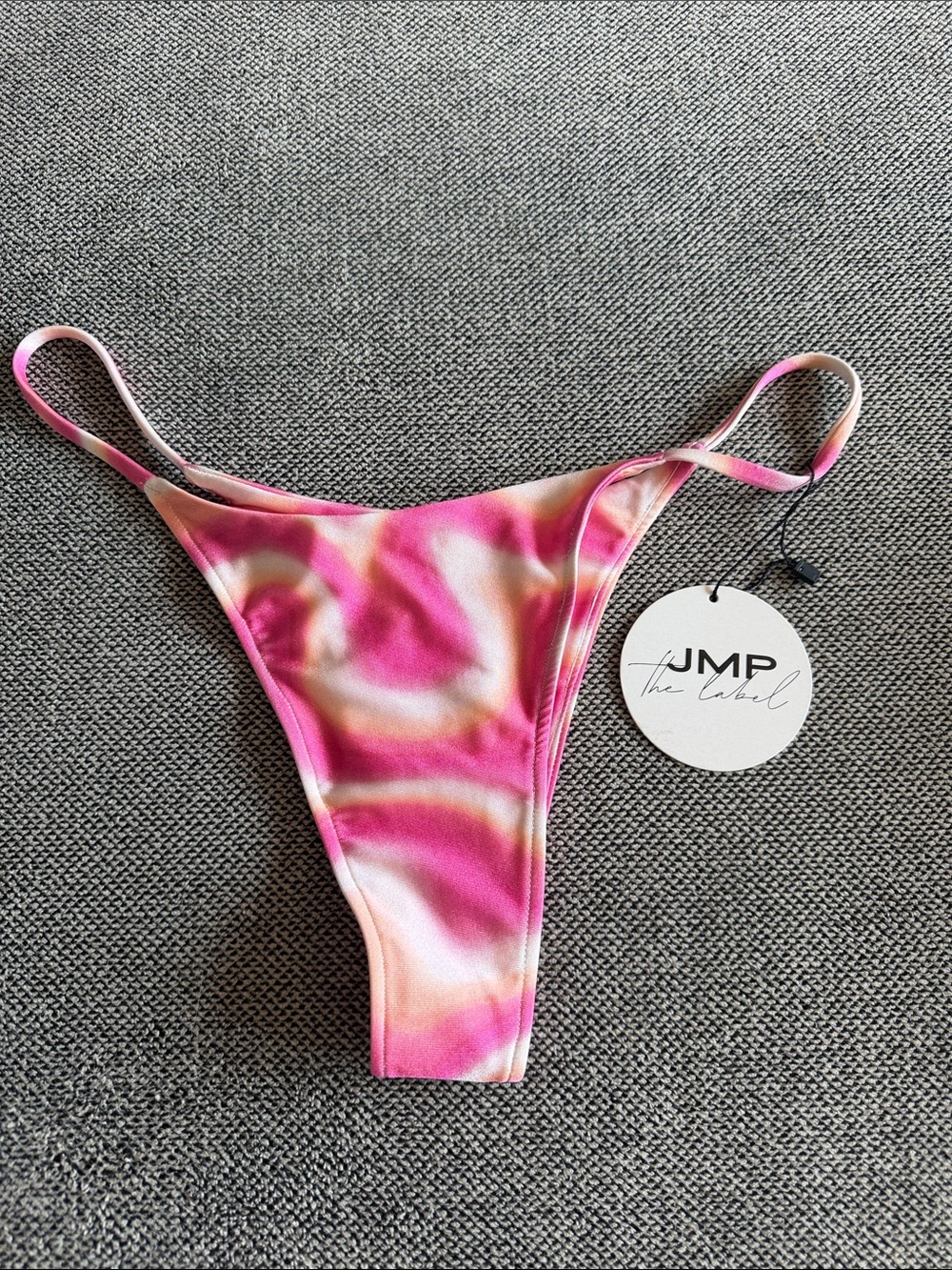 JMP The Label Pink Tie-Dye String Bikini Bottom